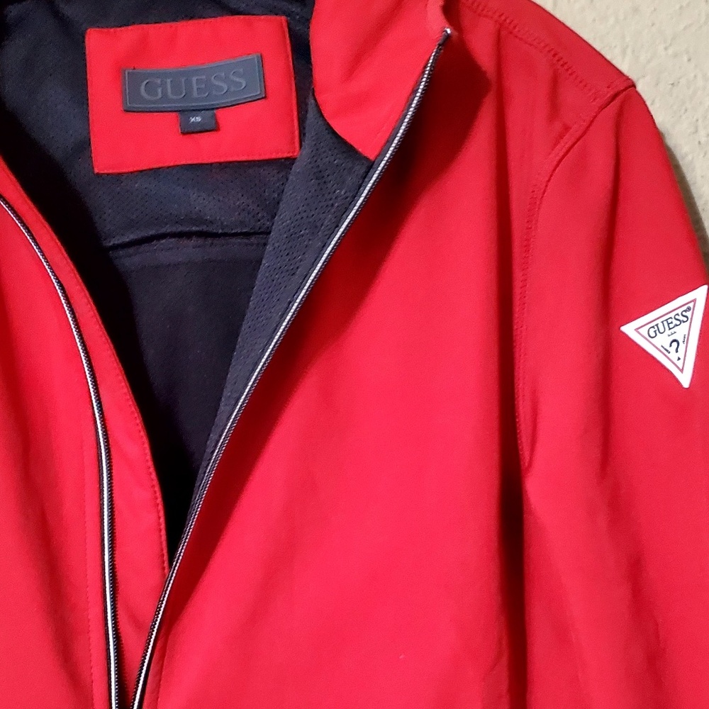 Guess Soft-Shell Hooded Rain Jacket Size Xs In Ex… - image 6